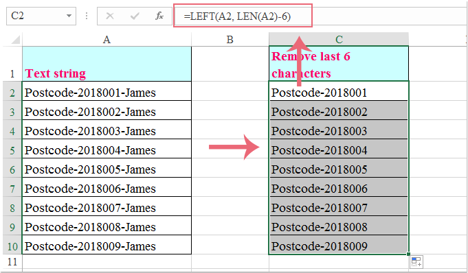 How To Remove Last 3 Characters In Excel