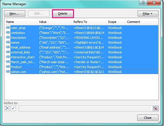 How To Quickly Delete All Named Ranges In Excel