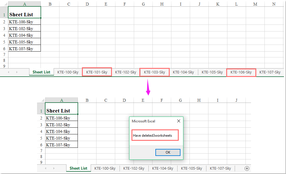 doc delete sheet not in list 2