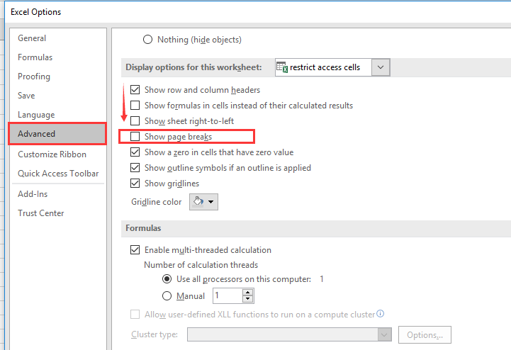 doc disable print gridlines 3