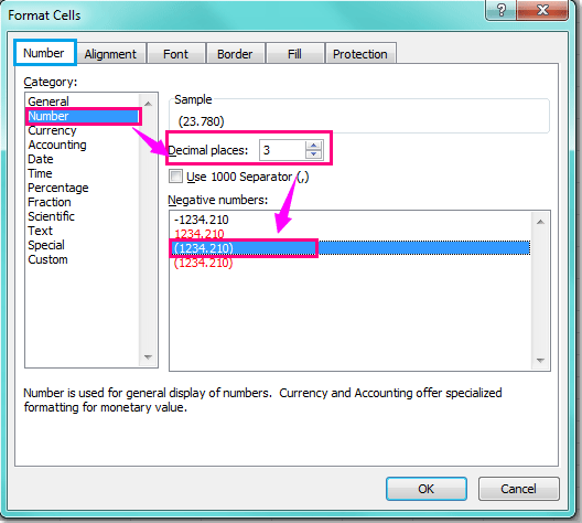 how-to-display-negative-numbers-in-brackets-in-excel