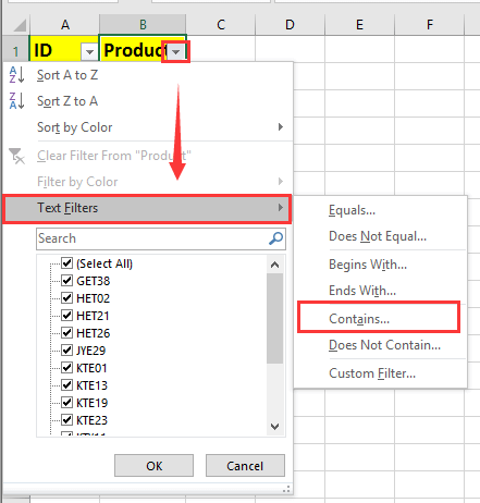 doc display rows with certain text 3