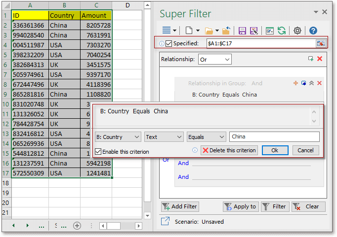 doc kutools super filtro 1