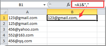 excel add commas in numbers