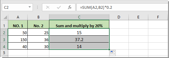 How To Add Sum Two Numbers Then Multiply In One Formula In Excel