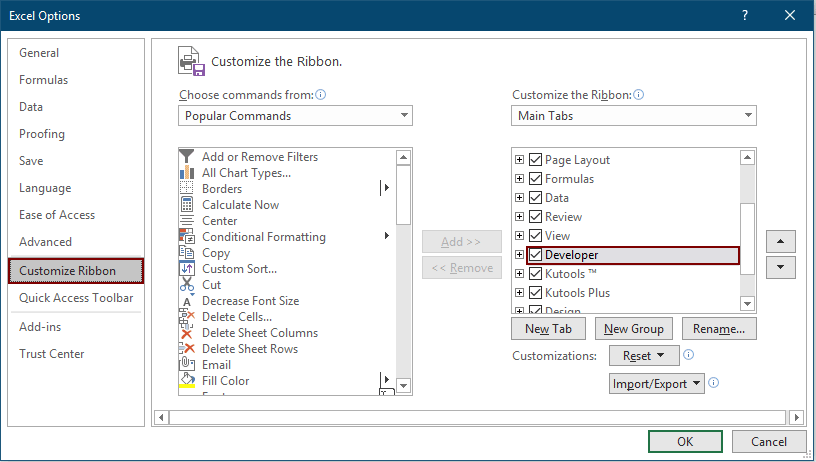 insert combo box excel 2010