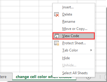 Excelでセルをクリックまたは選択したときにセルの色を変更するには 