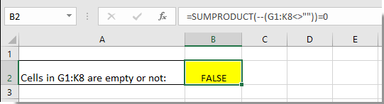 Excel Check If Group Of Cells Are Empty