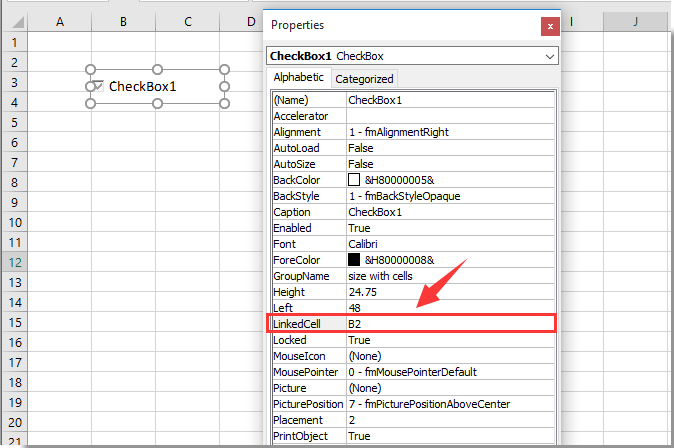 do excel form checkbox work on excel for mac