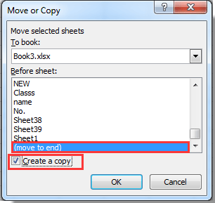 How to copy worksheet to end of workbook in Excel?