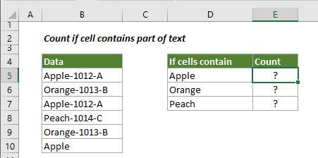 How To Count If Cell Contains Text Or Part Of Text In Excel