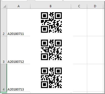 How to create qr code based on cell value in Excel?