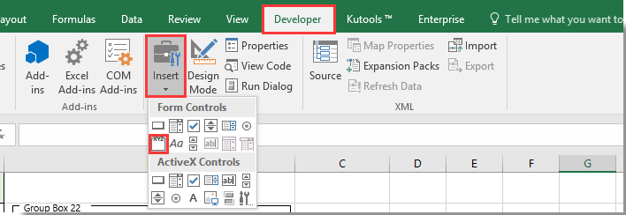 kutools excel forms