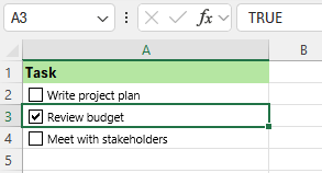 Insert checkboxes and link to own cell