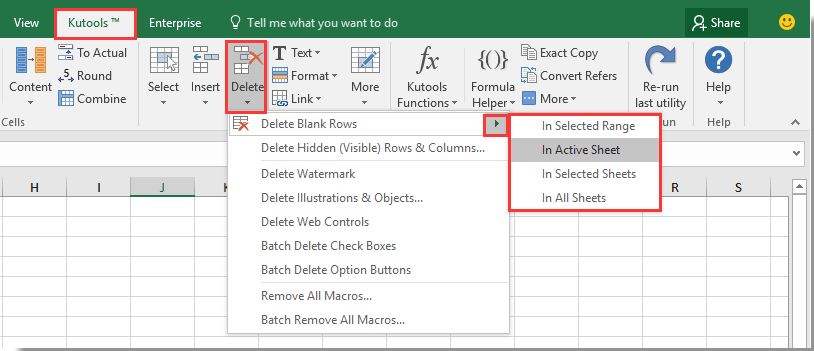 how to delete a header in a work