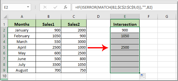 Пересечение таблиц. How to use intersect in excel.