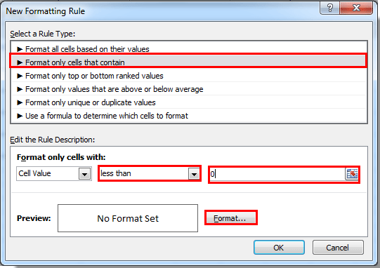 How To Make All Negative Numbers In Red In Excel