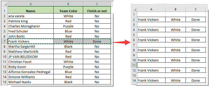 How To Paste In Alternate Cells In Excel