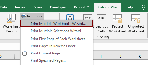 how to print only certain specific worksheets in excel