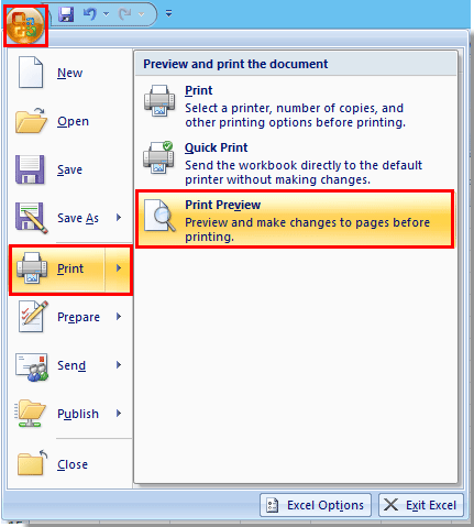 How to print row and column headings in Excel