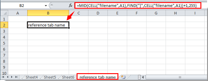 How To Reference Tab Name In Cell In Excel