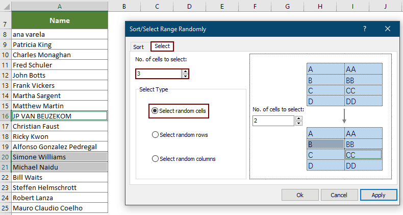 random name picker wheel excel