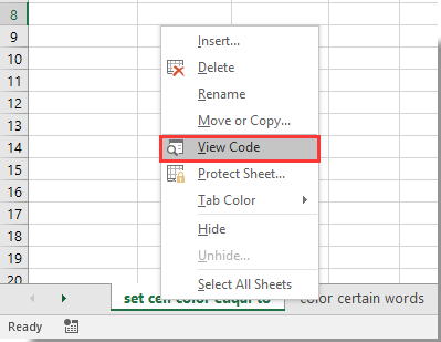 How to set cell color equal to another cell color in Excel?