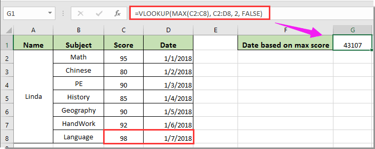 How To Vlookup And Return Date Format Instead Of Number In Excel