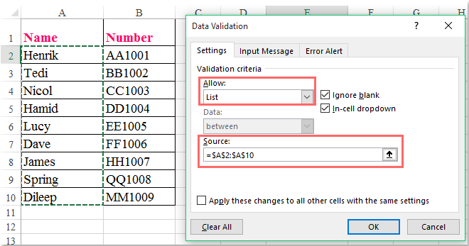 doc dropdown different values 4