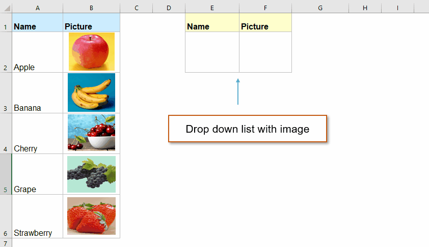 Widening the drop down list without changing the cell size