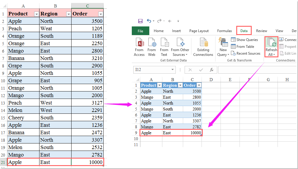 doc filter til et andet ark 12