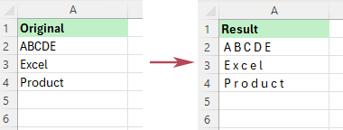 Spaces are added before letters