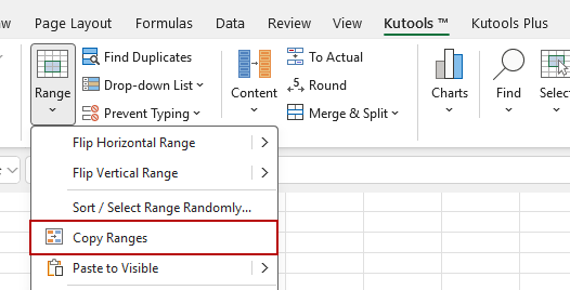 Click Copy Ranges