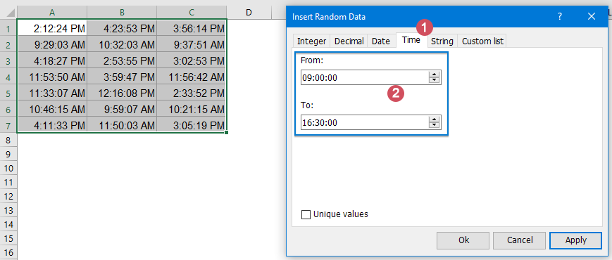 Excel Random Data: Generate Random Numbers, Texts, Dates, Times In Excel