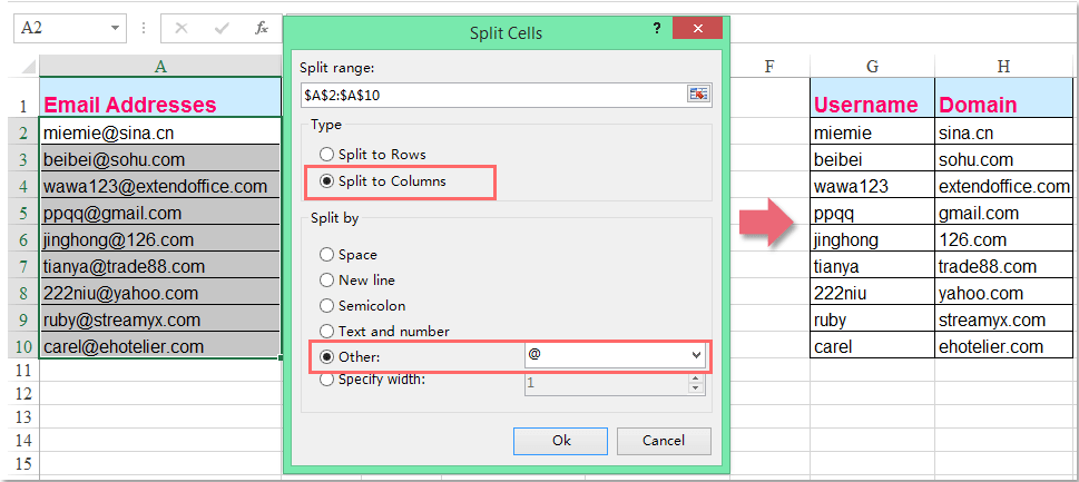 how-to-extract-domains-from-multiple-email-addresses-in-excel