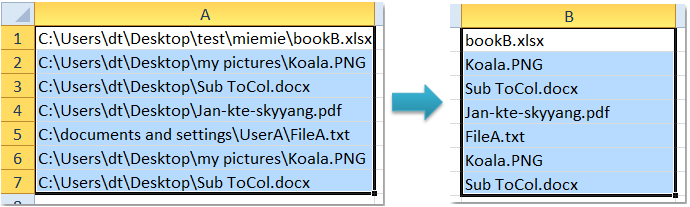 How To Quickly Extract Filename From Full Path In Excel