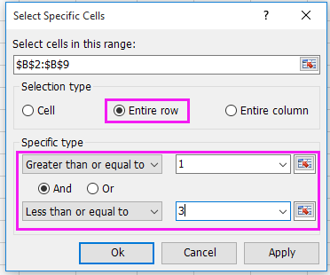 doc extract rows by criteria 9