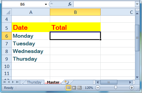 How to reference same cell from multiple worksheets in Excel?