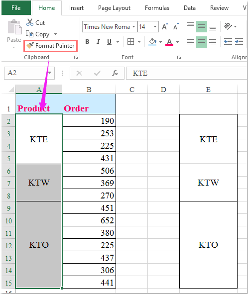 doc filter samengevoegde cel 7