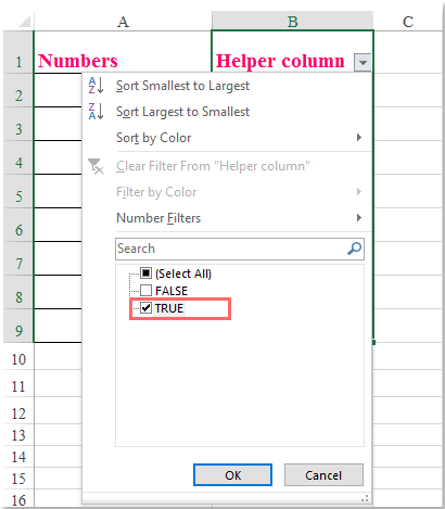 doc filter number end with 4