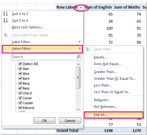 文檔過濾器-top-10-pivottable-1