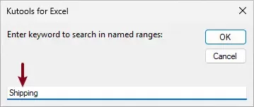 a prompt to enter the keyword
