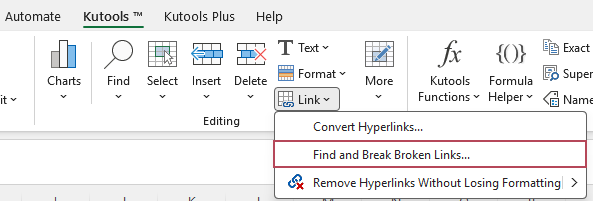 Click Find and Break Broken Links