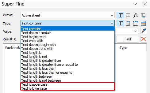 Use Match case in Excel Find and Replace