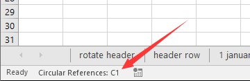 how to turn off circular reference in excel for mac