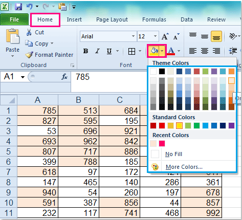 doc sostituire il colore di riempimento 11