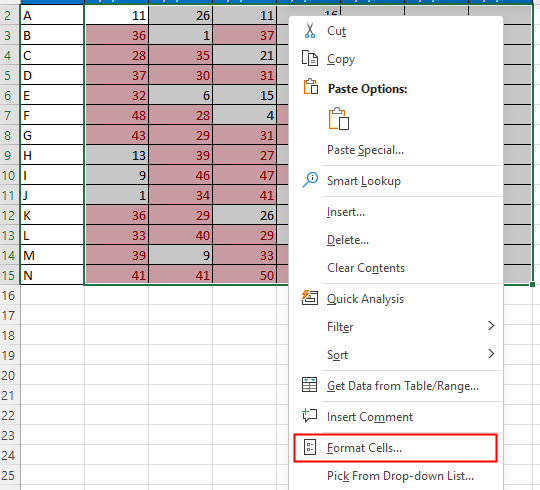 besedilo dokumenta zapolni glede na barvo 1