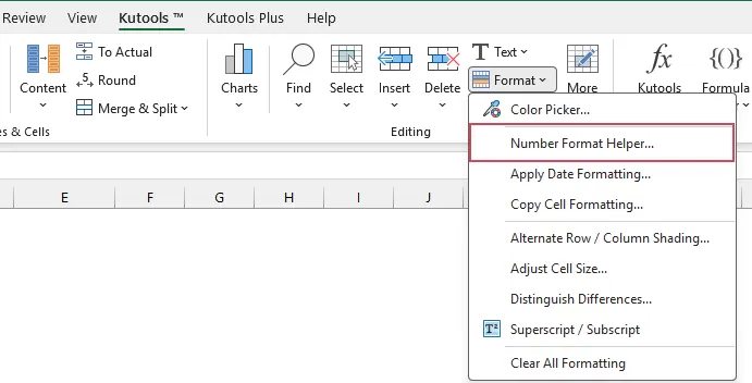 enable Number Format Helper