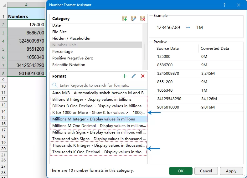 configure the options