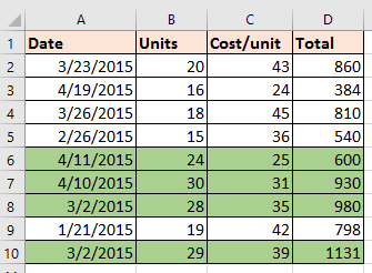 doc format row by cell 1